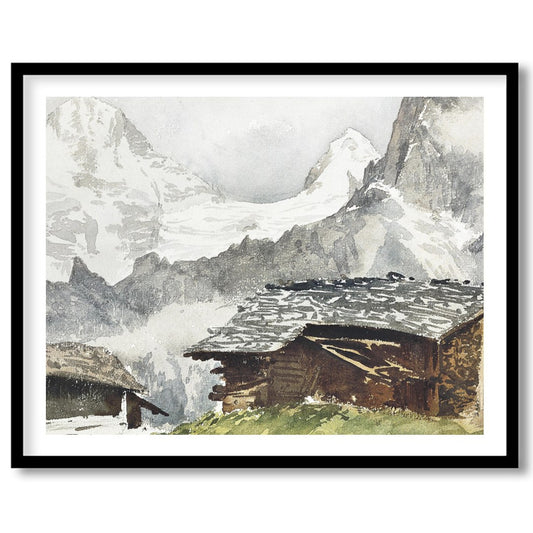 Capture the tranquil beauty of the alpine landscape with this exquisite painting. This artwork for nook