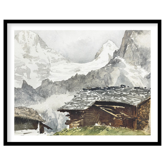Capture the tranquil beauty of the alpine landscape with this exquisite painting. This artwork for nook