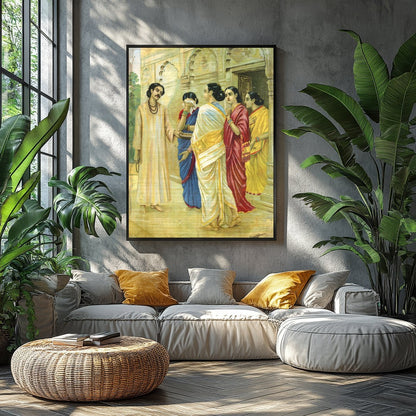 This exquisite piece captures the essence of historical gatherings with its intricate depiction of for Balcony