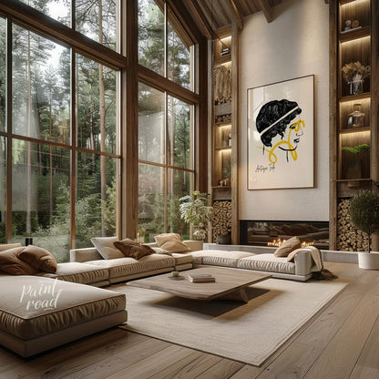 This captivating art print, titled “Antique Ink,” offers a modern interpretation of classical portr… for living room
