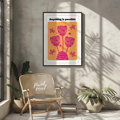 This vibrant artwork combines a motivational message with stylized floral illustrations. The phrase… for other