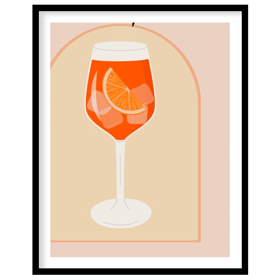 This cheerful and inviting poster features an Aperol Spritz, perfectly capturing the essence of an … for abode