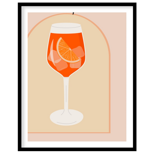 This cheerful and inviting poster features an Aperol Spritz, perfectly capturing the essence of an … for abode