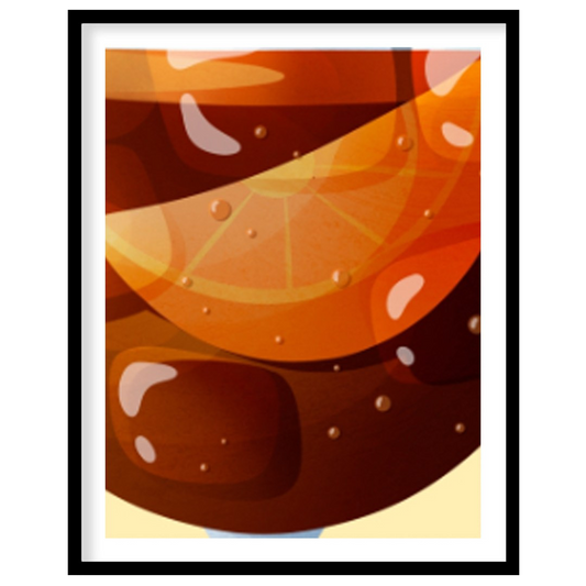 This stylish and contemporary poster showcases an Aperol Spritz with a sophisticated and modern aes… for sweet home