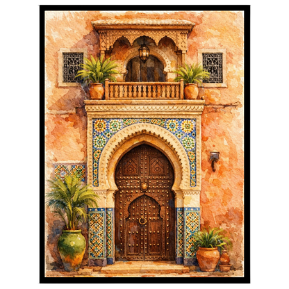 Step into a world of intricate beauty with this Mediterranean art print, featuring an exquisite for decor