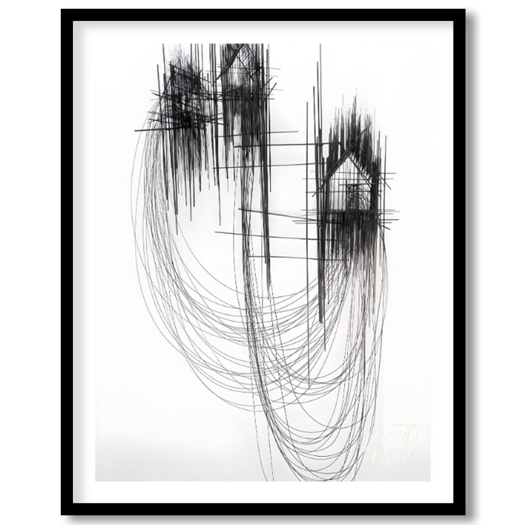 """Architectural Echoes"" presents a striking abstract composition featuring fragmented architectur… for house