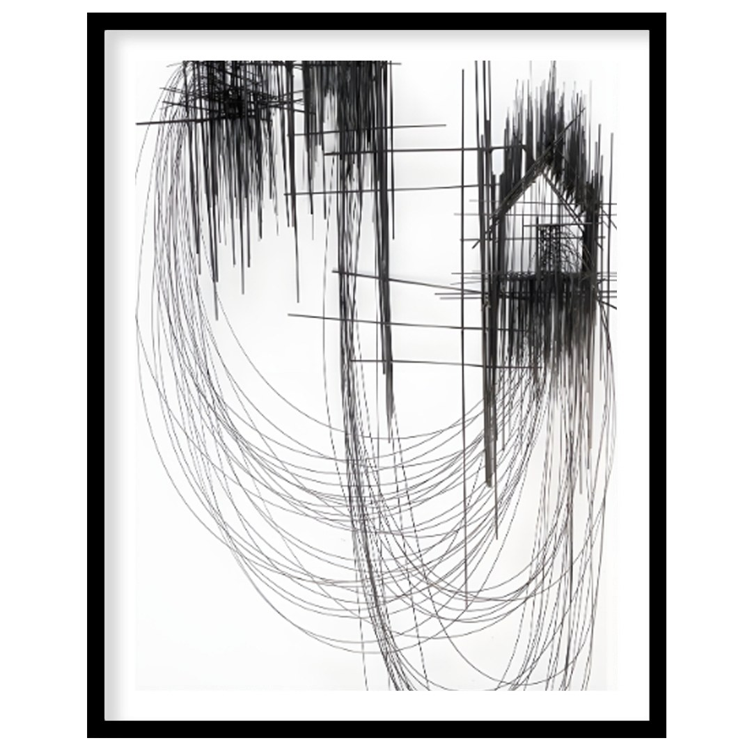 """Architectural Echoes"" presents a striking abstract composition featuring fragmented architectur… for house