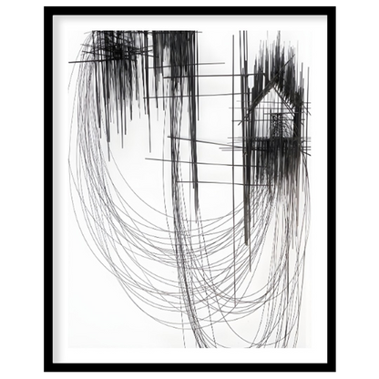 """Architectural Echoes"" presents a striking abstract composition featuring fragmented architectur… for house