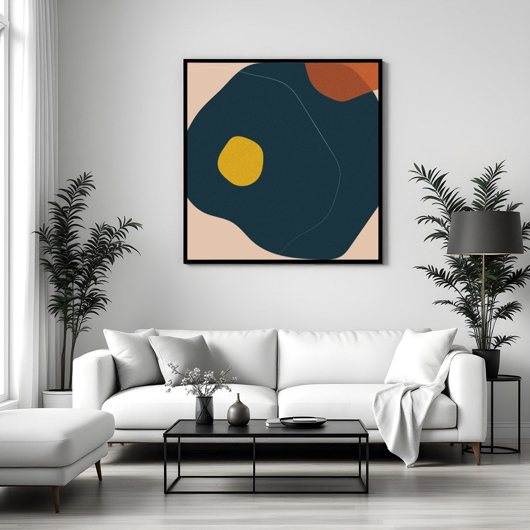 Elevate your space with the 'Autumn Abstract Harmony,' a piece that beautifully blends organic for Sitting Area