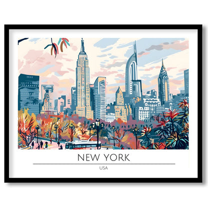 Experience the vibrant essence of New York City with this stunning skyline print, capturing the for retreat