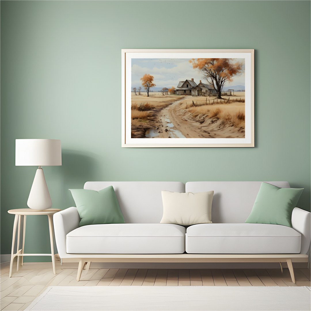 Discover the tranquil beauty of a rustic homestead surrounded by the warm hues of autumn. This for Hall