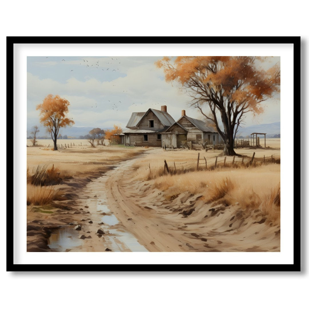 Discover the tranquil beauty of a rustic homestead surrounded by the warm hues of autumn. This for studio