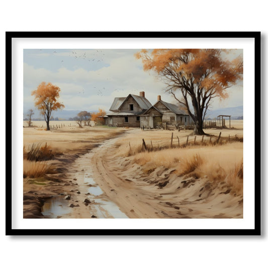 Discover the tranquil beauty of a rustic homestead surrounded by the warm hues of autumn. This for studio
