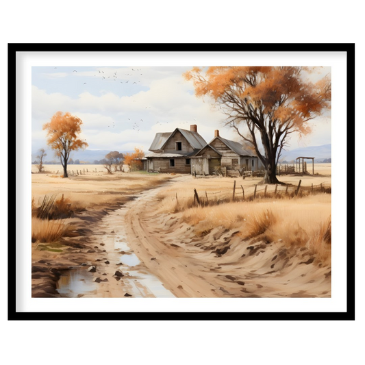 Discover the tranquil beauty of a rustic homestead surrounded by the warm hues of autumn. This for studio