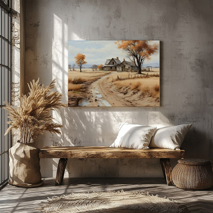 Discover the tranquil beauty of a rustic homestead surrounded by the warm hues of autumn. This for Veranda