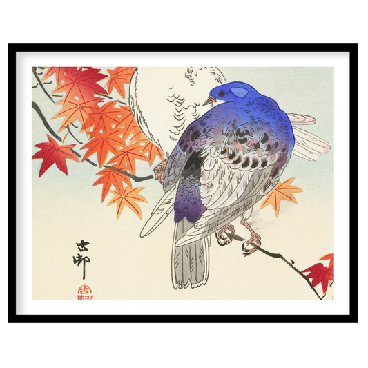 Capture the elegance of nature with this exquisite wall art that features two songbirds perched for sweet-home