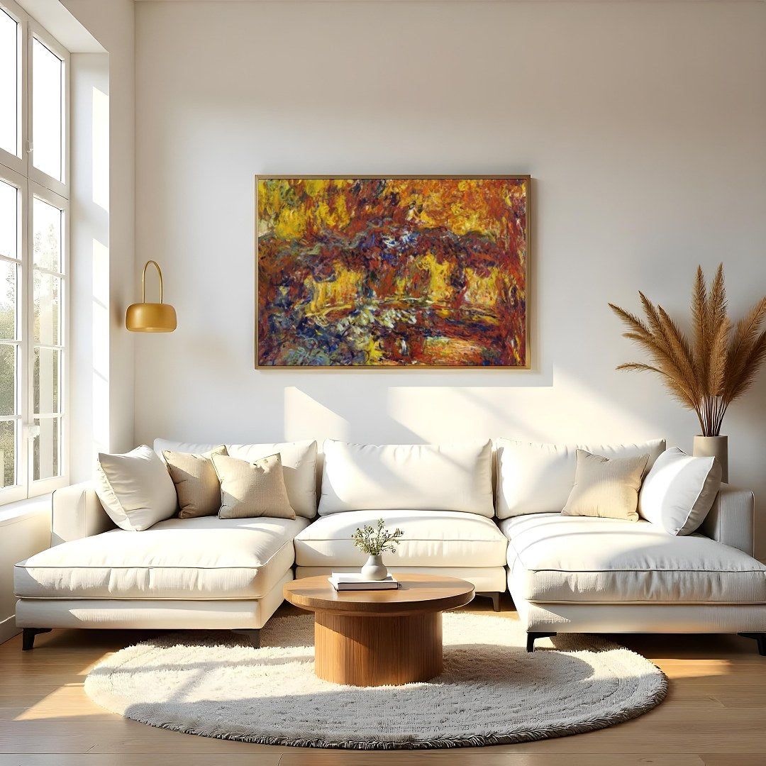 Experience the warmth of autumn with this captivating abstract piece. A vibrant blend of oranges, for Living Room