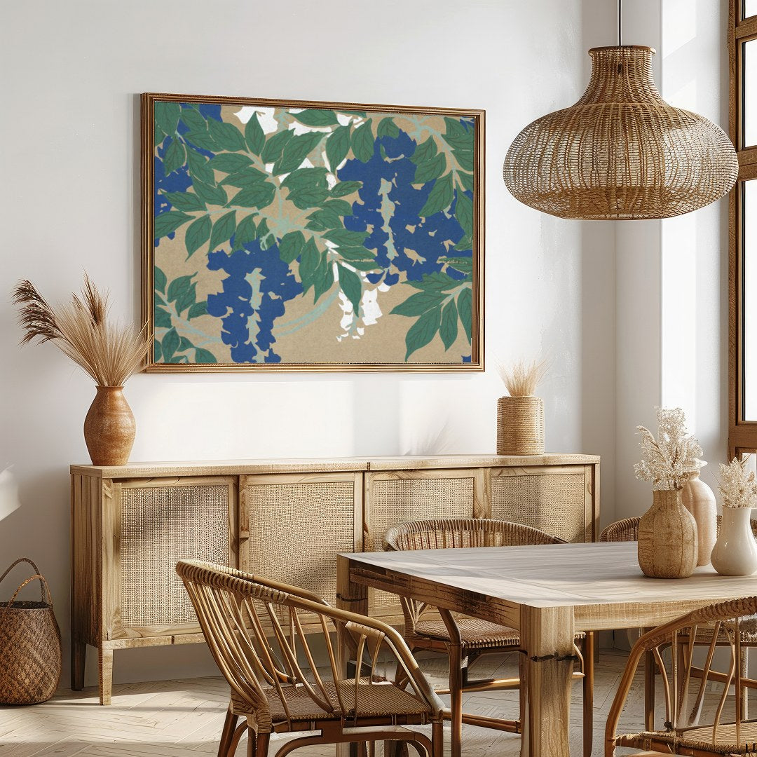 Immerse your space in nature's elegance with this captivating wall art, featuring lush green leaves for Dining