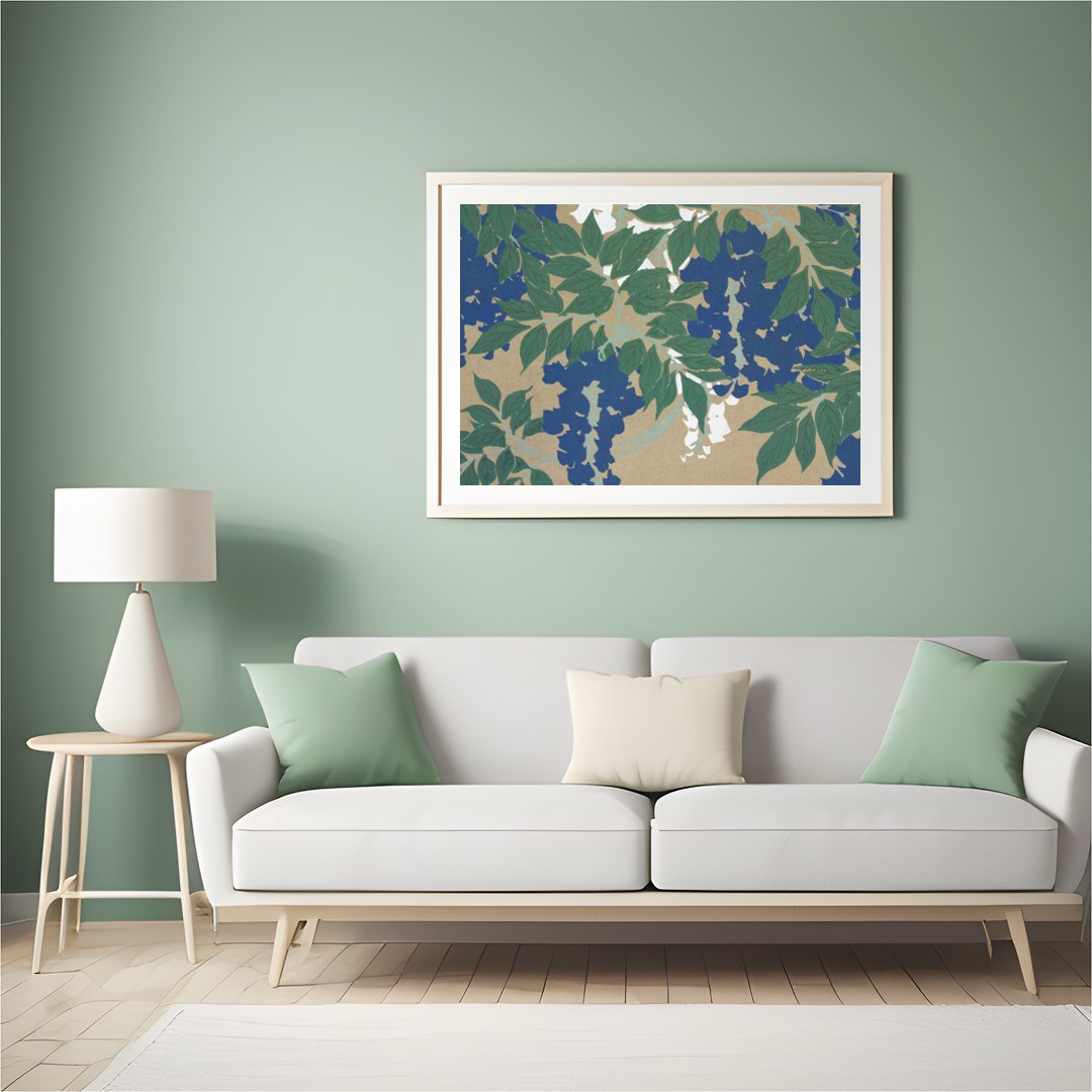 Immerse your space in nature's elegance with this captivating wall art, featuring lush green leaves for Hall