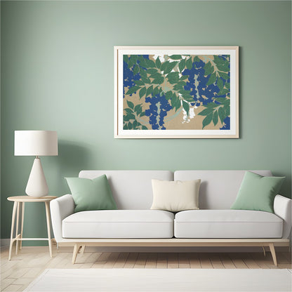 Immerse your space in nature's elegance with this captivating wall art, featuring lush green leaves for Hall