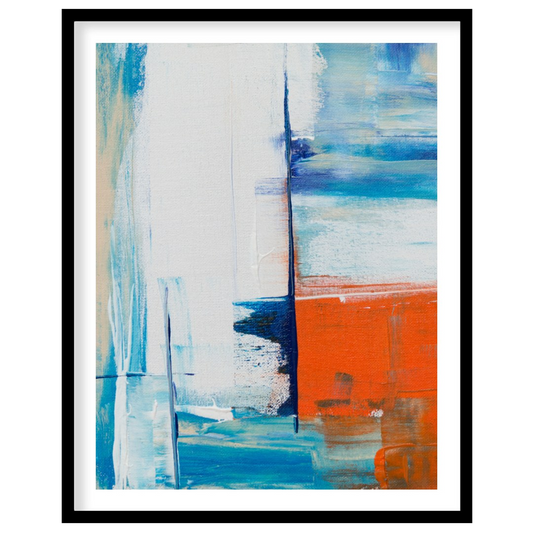 This abstract painting features a dynamic interplay of color and texture, evoking a sense of a dist… for room