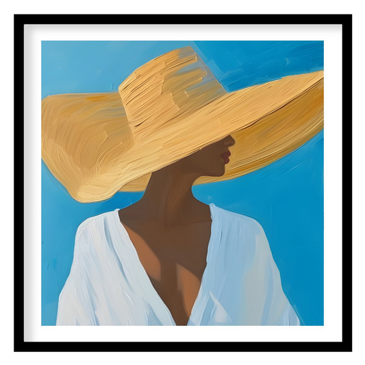This evocative artwork features a person in profile, their face mostly obscured by a dramatically w… for lovely house