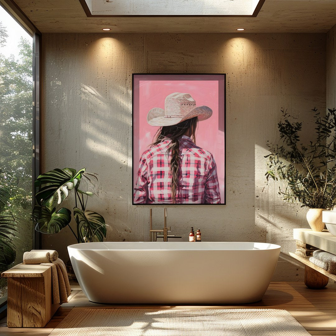 Immerse yourself in the rustic charm and rebellious spirit of the Wild West with this captivating for Bathroom