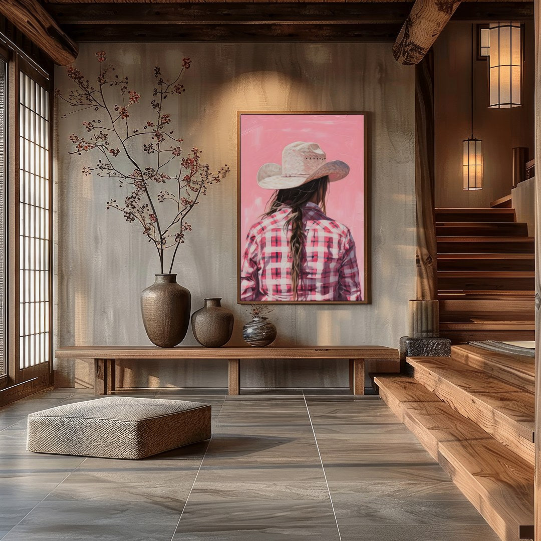 Immerse yourself in the rustic charm and rebellious spirit of the Wild West with this captivating for Hall
