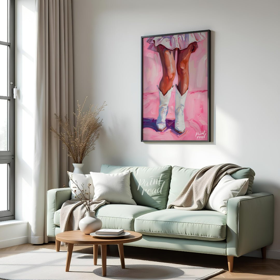 Barbie Boots is a bold, playful celebration of feminine energy and modern western style. This expre… for living room