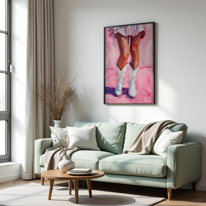 Barbie Boots is a bold, playful celebration of feminine energy and modern western style. This expre… for living room