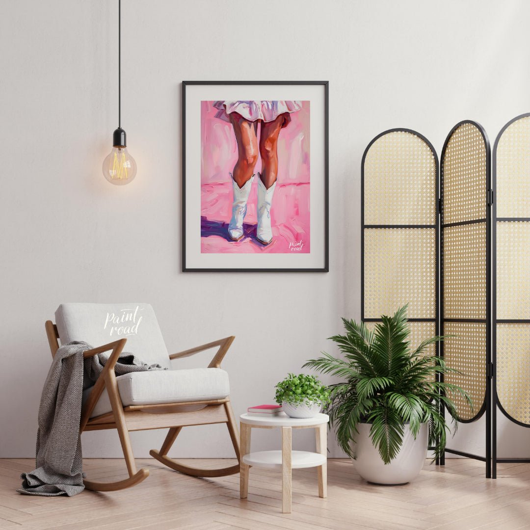 Barbie Boots is a bold, playful celebration of feminine energy and modern western style. This expre… for living room