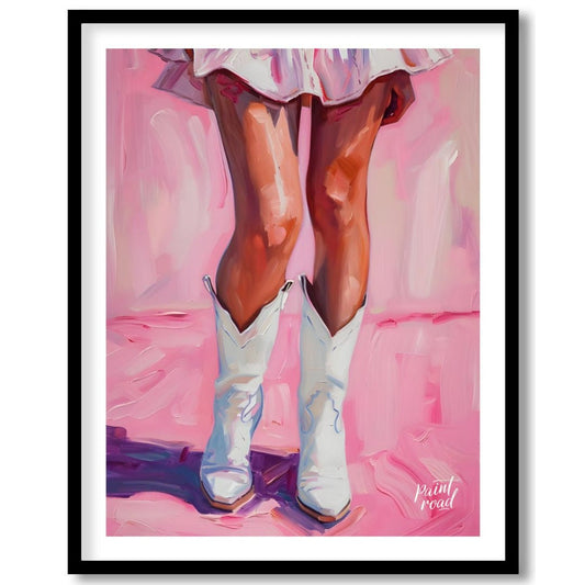 Barbie Boots Painting available online at Paintroad showing art attitude and Barbie