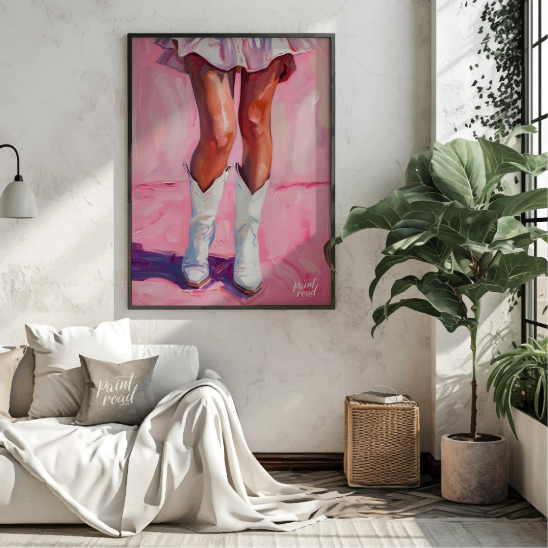 Barbie Boots Painting available online at Paintroad showing art attitude and Barbie