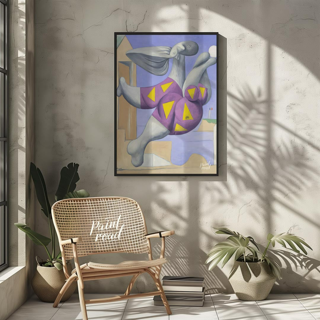 This iconic art print features Pablo Picasso’s “Bather with Beach Ball”, a captivating work from hi… for living room
