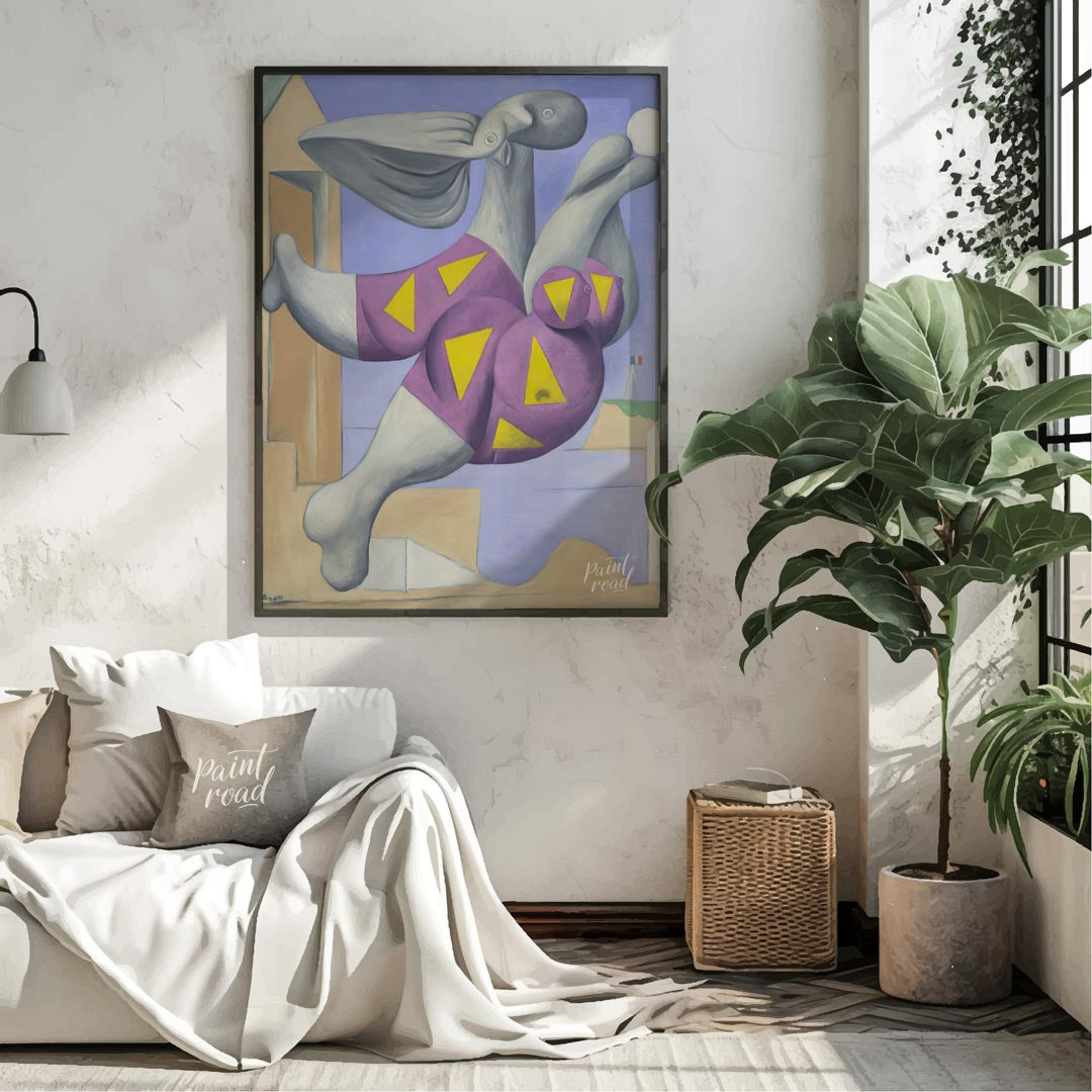 This iconic art print features Pablo Picasso’s “Bather with Beach Ball”, a captivating work from hi… for living room