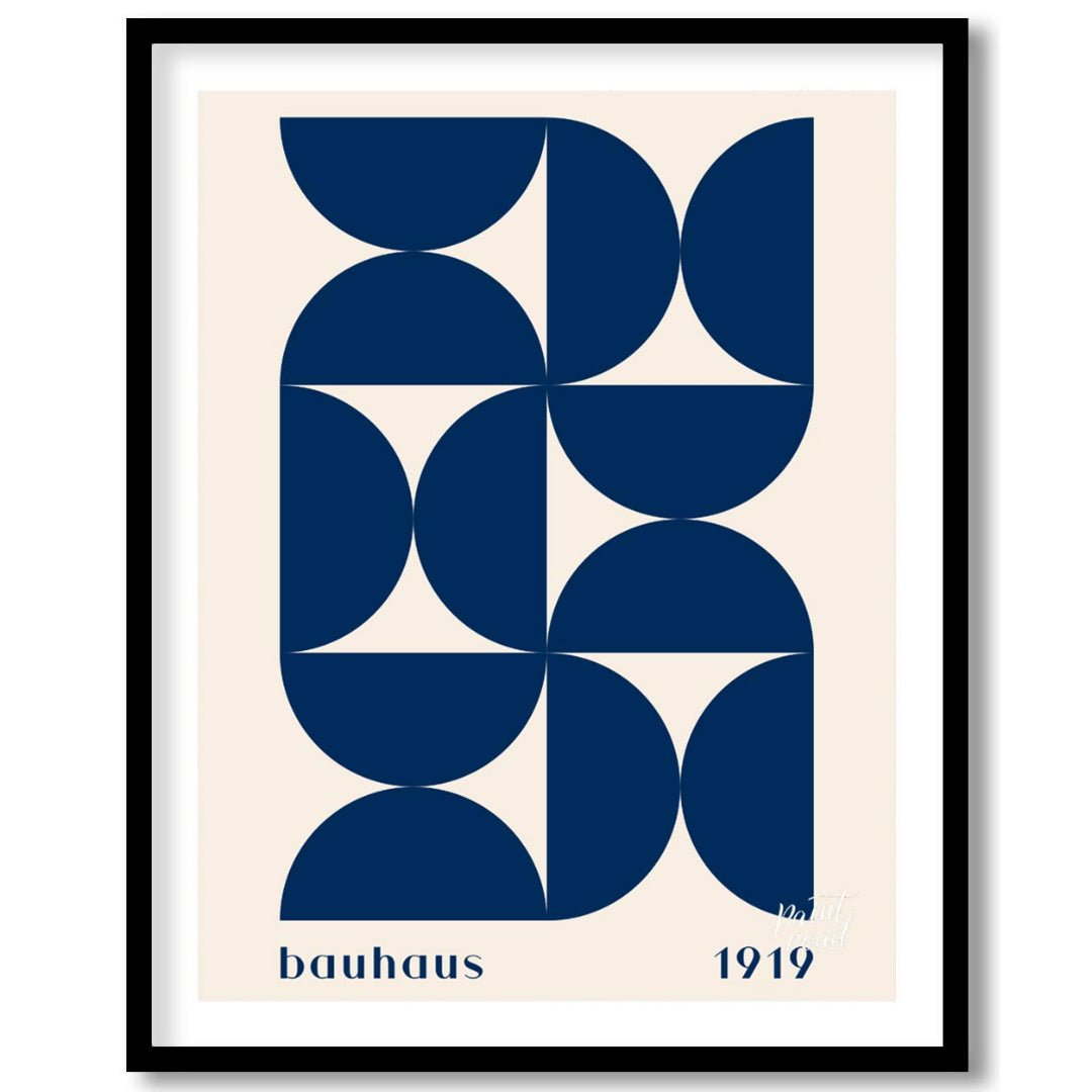 This poster beautifully captures the essence of Bauhaus design with its rhythmic arrangement of dee… for area