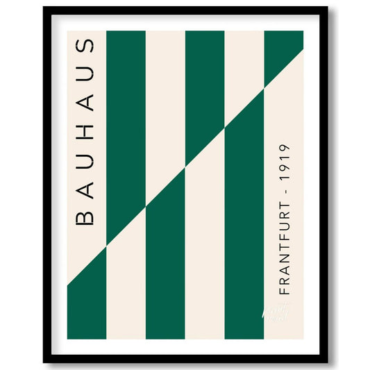 Bauhaus 1919 Green Stripes Painting available online at Paintroad showing 1919 abstract art and architectural art
