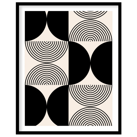 This striking art print is a homage to the iconic Bauhaus movement, featuring a sophisticated black… for lovely house