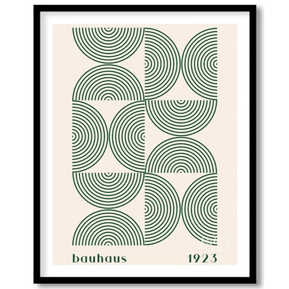 Bauhaus 1923 Concentric Arcs Painting available online at Paintroad showing 1920s art abstract art and academic decor