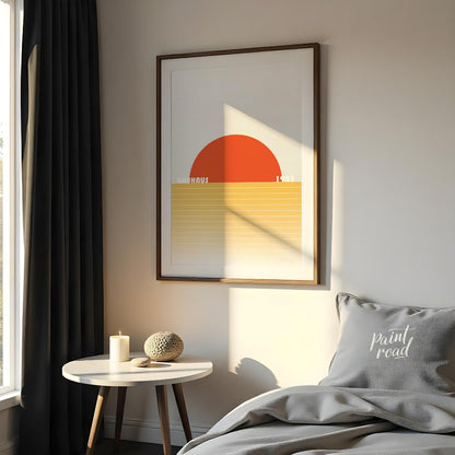 This striking Bauhaus poster from 1923 captures the essence of a minimalist landscape with a bold, … for bedroom