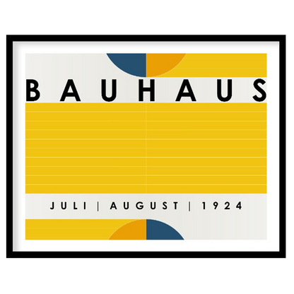 This compelling Bauhaus-inspired poster features a striking and symmetrical design centered around … for place