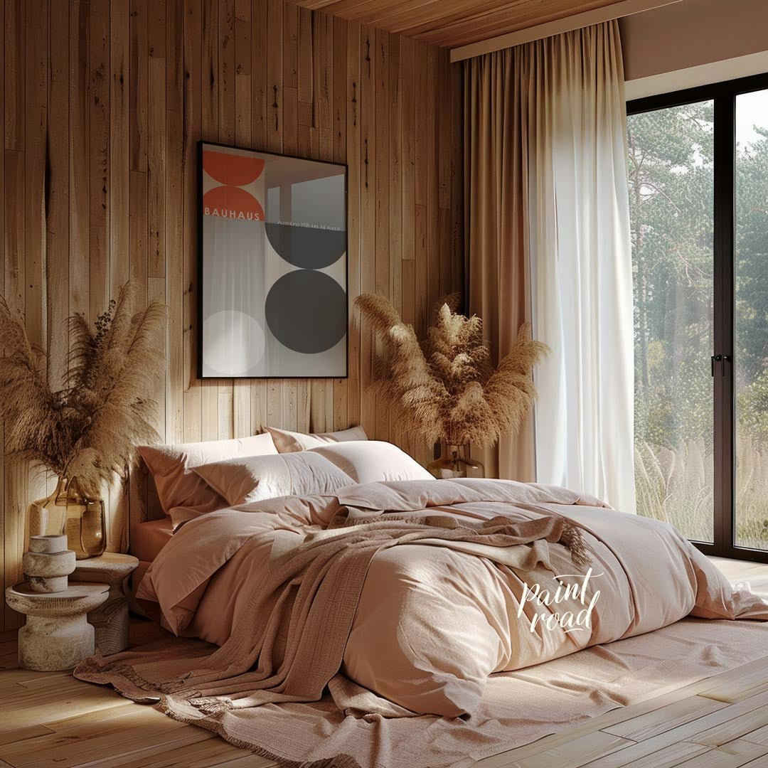This poster, evocative of a Bauhaus exhibition in 1928, showcases a dynamic interplay of large circ… for bedroom