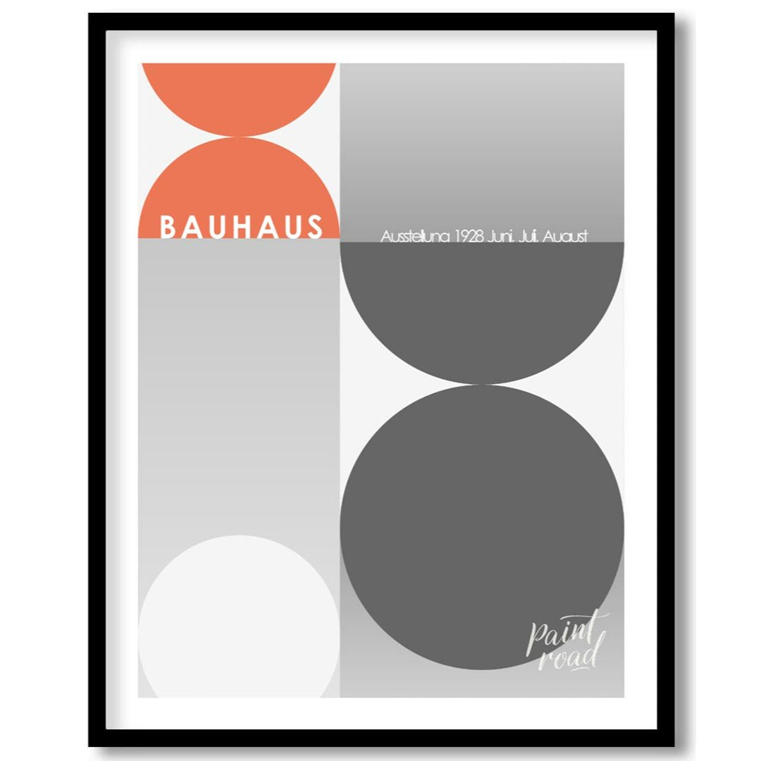 This poster, evocative of a Bauhaus exhibition in 1928, showcases a dynamic interplay of large circ… for lovely house