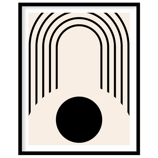 This minimalist art print embodies the iconic Bauhaus aesthetic, characterized by its clean lines, … for room