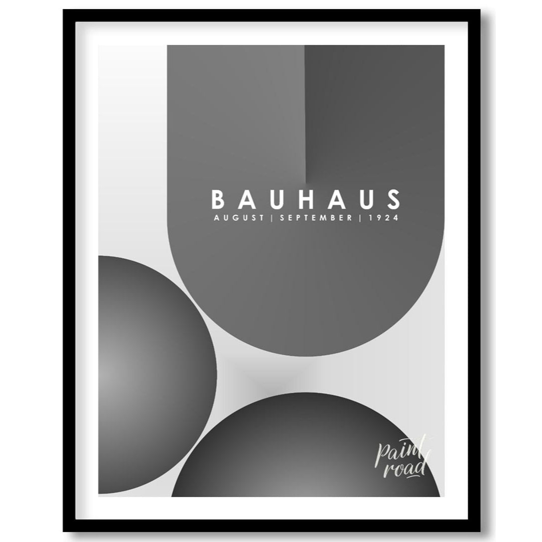 This powerful Bauhaus-inspired poster features an impactful composition of large, overlapping circu… for abode