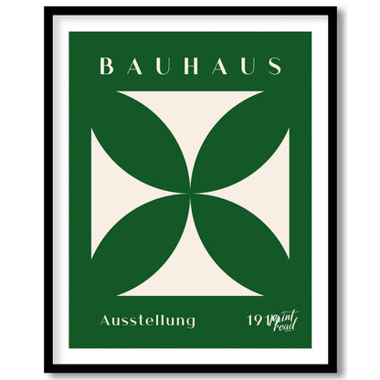This striking Bauhaus poster, "Bauhaus Ausstellung Cross," features a bold, cream-colored geometric… for house