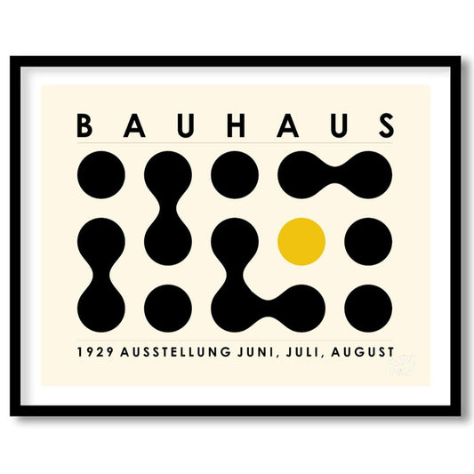 This distinctive Bauhaus-inspired poster features a minimalist yet captivating grid composition of … for home