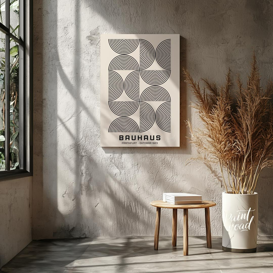 Bauhaus Frankfurt Concentric Arches Painting available online at Paintroad showing 1923 architectural and art print
