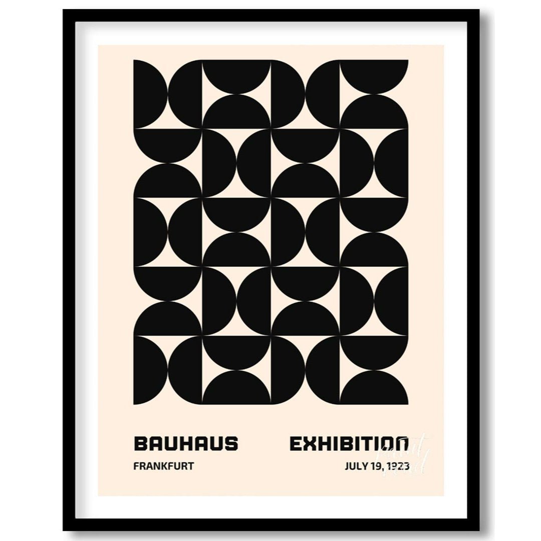 This striking poster is a quintessential example of Bauhaus design, showcasing a bold, interlocking… for sweet home