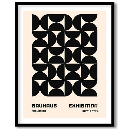 This striking poster is a quintessential example of Bauhaus design, showcasing a bold, interlocking… for sweet home